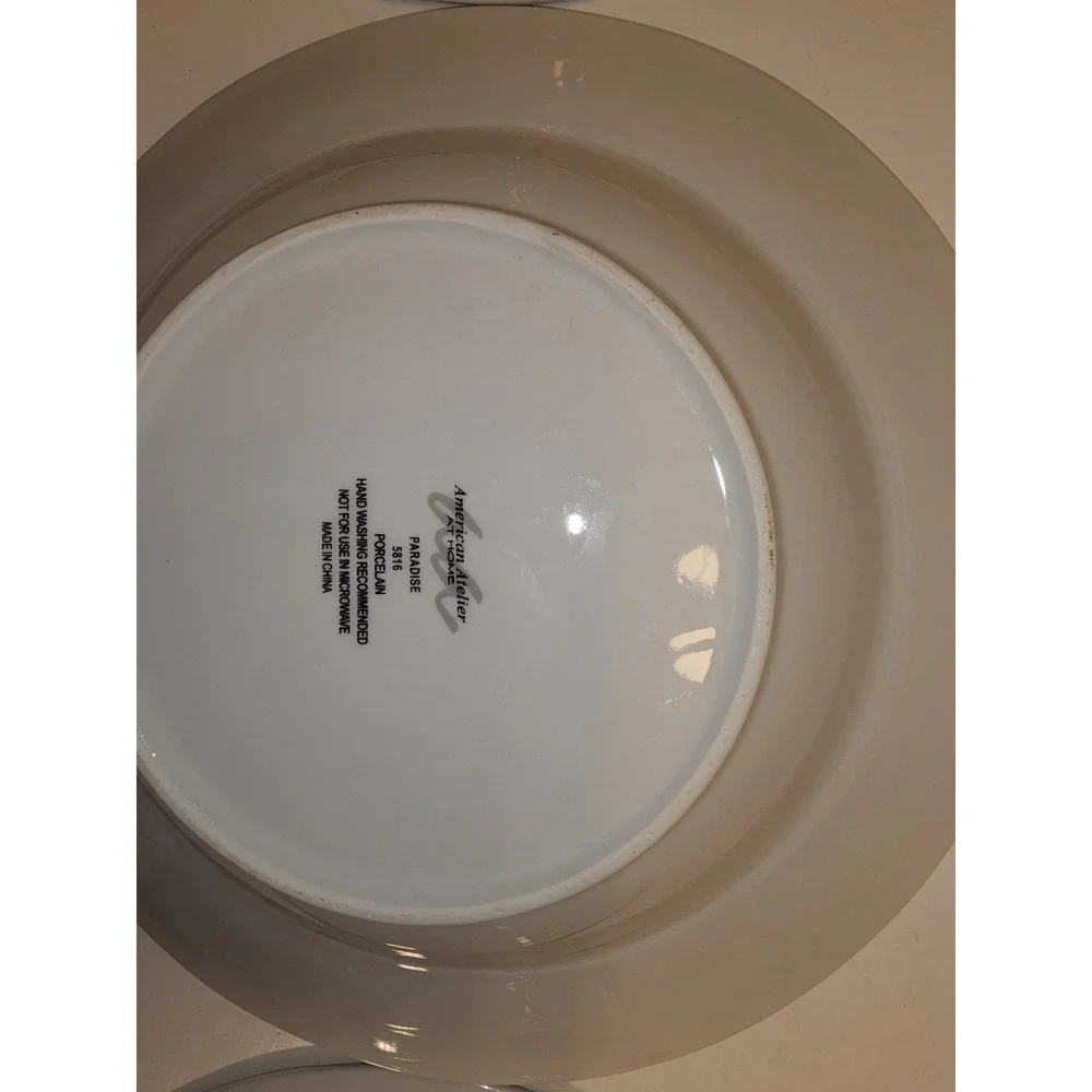 4 American Atelier Paradise Two Birds 5816 Porcelain 8 1/2